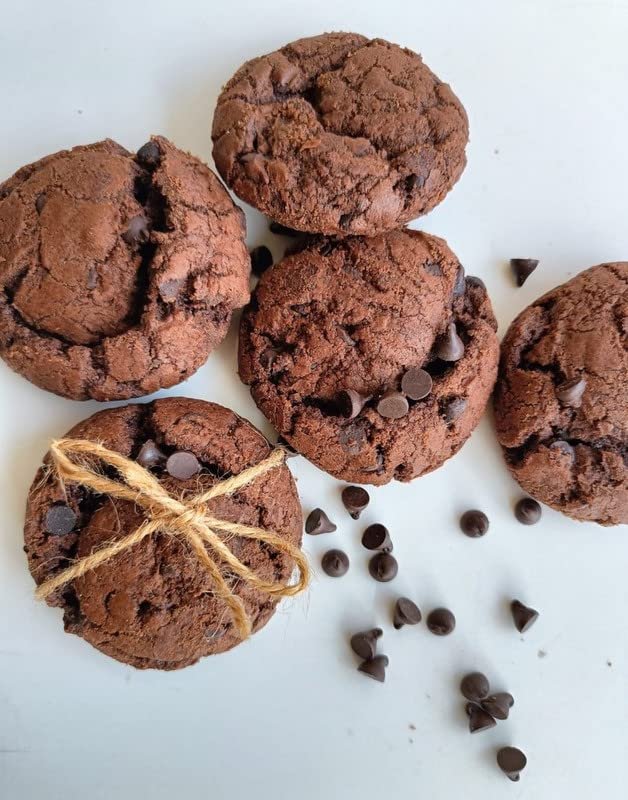 Bake N Bite Fresh & Homemade Pure Butter Milk Double Chocolate Cookies| Vegetarian|No Added Preservatives, Vegetable Fats or Chemicals (Pack of 2)