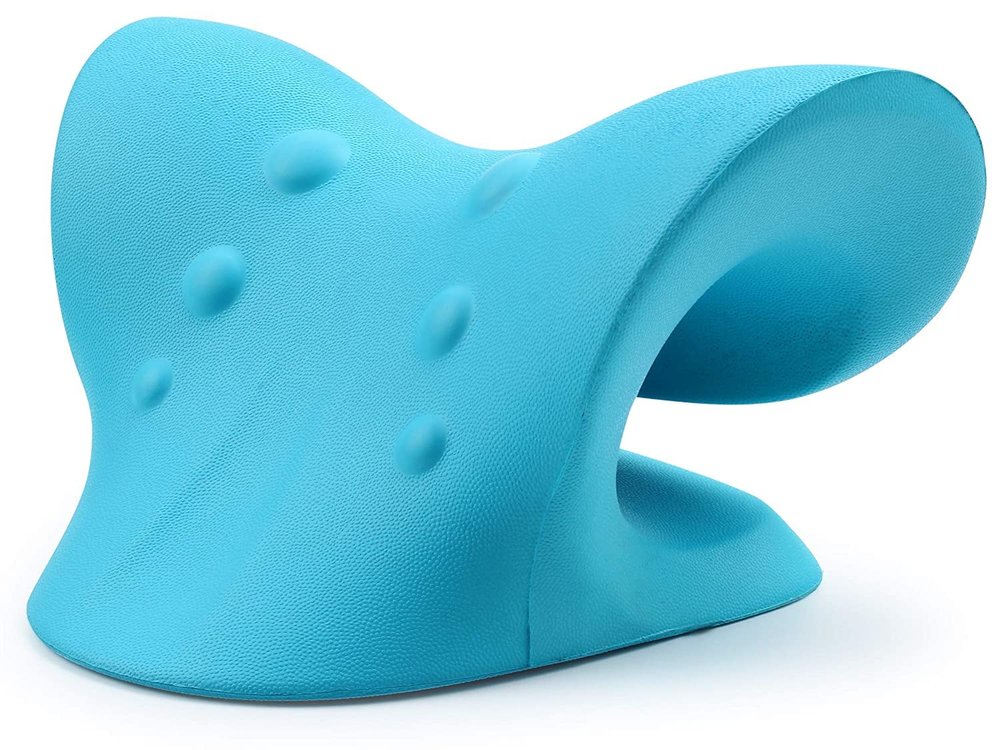 Mantavya Neck and Shoulder Relaxer, Cervical Traction Device for TMJ Pain Relief and Cervical Spine Alignment, Chiropractic Pillow Neck Stretcher