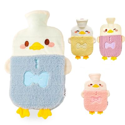 FunBlast Hot Water Bag with Soft Cover for Pain Relief  Heating Pad Hot Water Bottle & Rubber Bottle for Hot Water Bag for Pain Relief, Bottle, Heating Bag - 1000 ML (Blue-Duck)