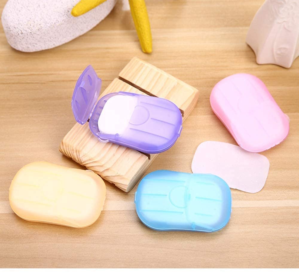 KETU Paper Washing Hand Bath Clean Scented Slice Outdoor Travel Sheets Disposable Box Soap Portable Mini Paper Soap / paper soap strips for travelling handwash Set of 2