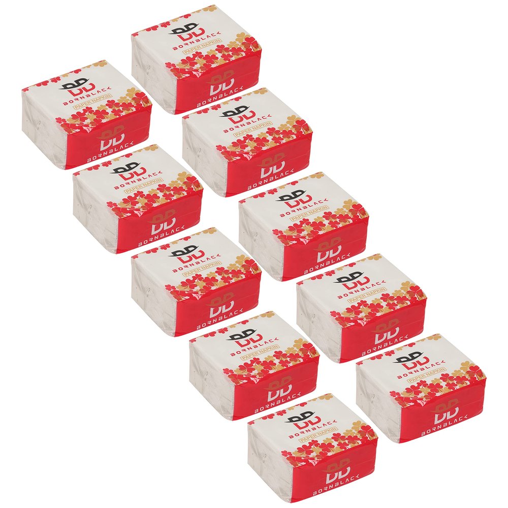 BornBlack Soft Tissue napkin Pack Of 10 (10 X 100 = 1000)