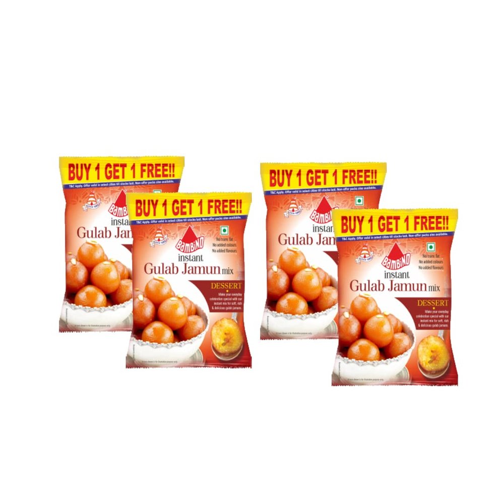 Bambino Instant Gulab Jamun Mix 160 gms Buy 1 Get 1 Free X Pack of 2