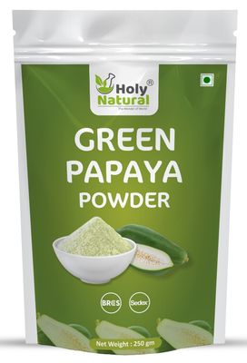 Holy Natural Green Papaya Fruit Powder 250gm | Raw or Kaccha Papaya Powder, Edible Grade, Good Tenderizer | Gluten Free