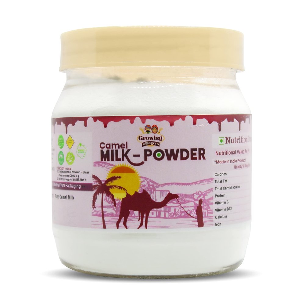 Growing Villagers Camel Milk Powder For Height Growth | Immunity Booster | Freeze Dried | Gluten Free No Additives No Preservatives | 150 Grams