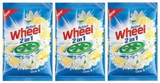 Active Wheel Wheel Active 2 In 1 Detergent Powder 1Kg [Pack Of 3]