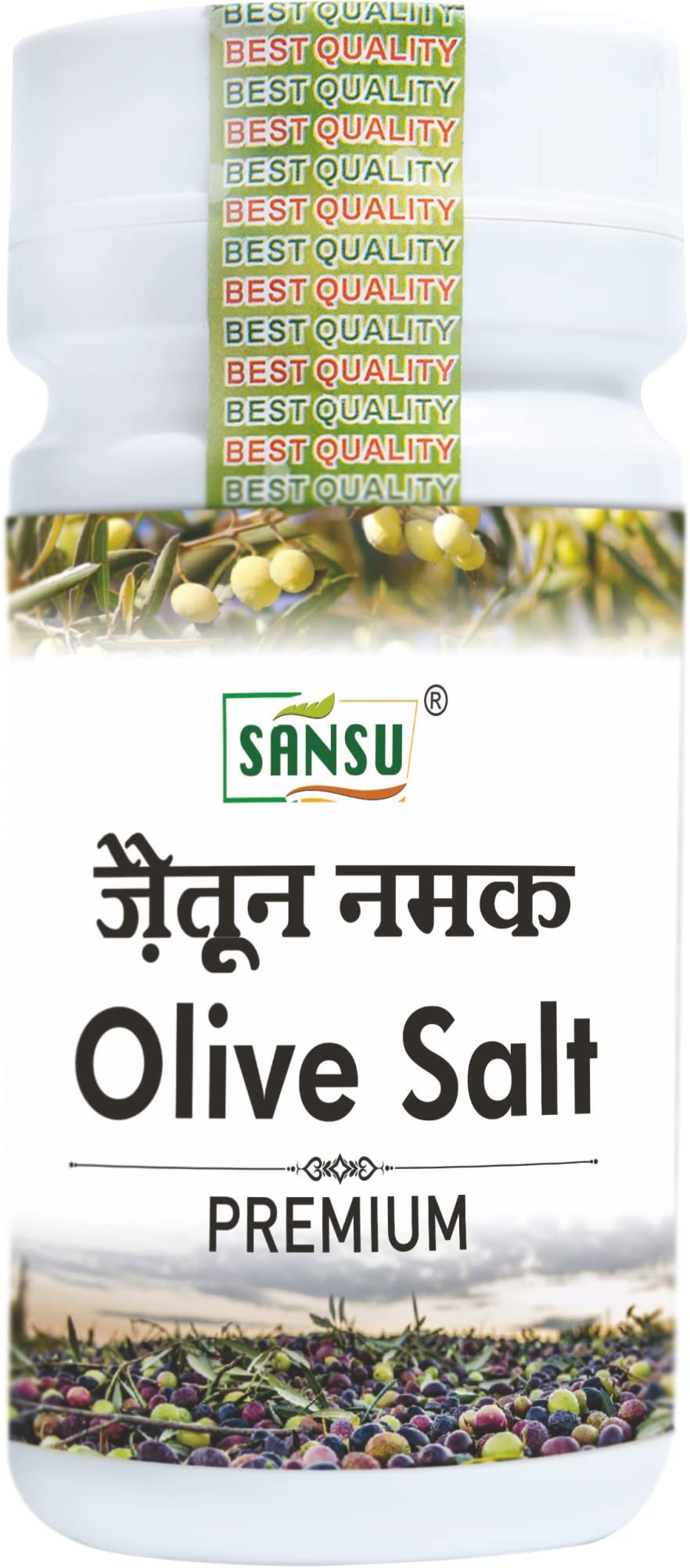 SANSU Original Jaitun Namak | Premium Olive Salt | for Boost Immunity - 50 Gram