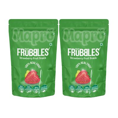 Mapro Frubbles Strawberry Fruit Snack 180g (Pack of 2)