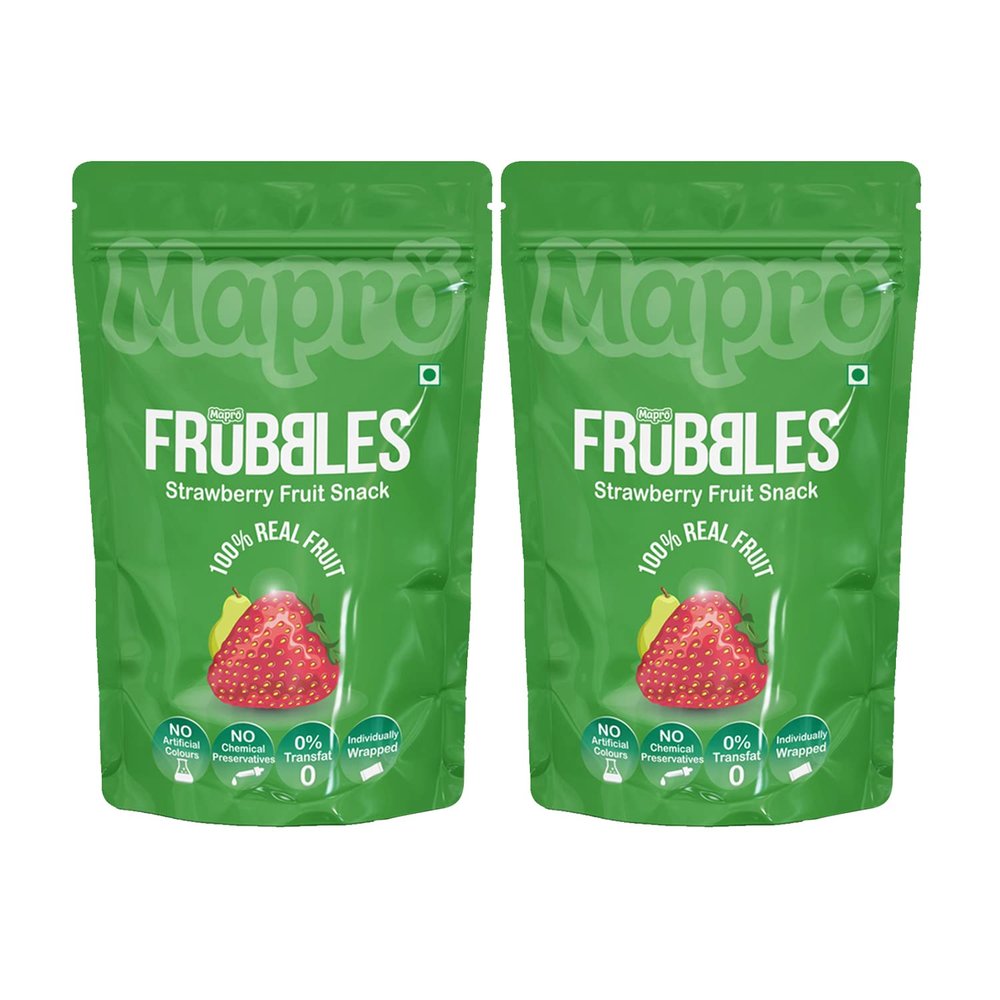 Mapro Frubbles Strawberry Fruit Snack 180g (Pack of 2)