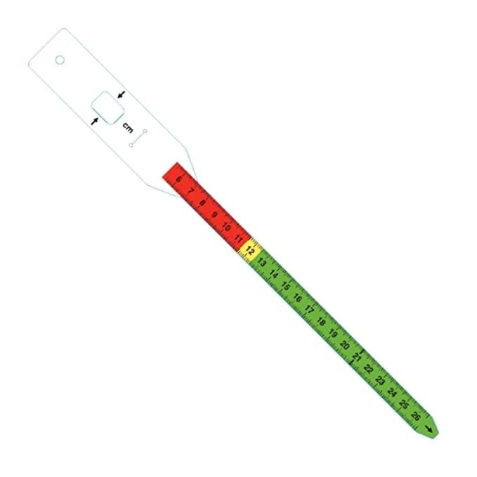 3S 26cm Mid upper arm circumference (MUAC) for Child, Deluxe Quality, PVC, Reusable (Set of 25)