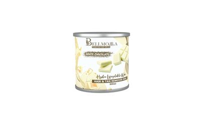 Bellmorra Hydro-Liposoluble White Chocolate Wax - For Smooth Hair Removal Wax With Extracts 800gm| For All Skin Types | Removes Tan, Dead Skin | For Arms, Legs and Full Body