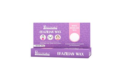 Bellmorra Hair Removal Brazilian Wax - Beans For Face, Eyebrow, Back, Chest, Bikini Areas, Legs, Arms and Beards,Black Head, Tan, Dead Skin | Smooth | White Chocolate Wax | 100gm