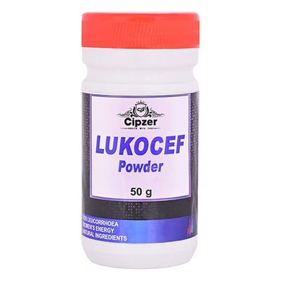 Cipzer Lukocef Powder, Ayurvedic female white discharge fast relief period powder 50 gm