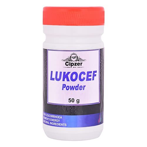 Cipzer Lukocef Powder, Ayurvedic female white discharge fast relief period powder 50 gm