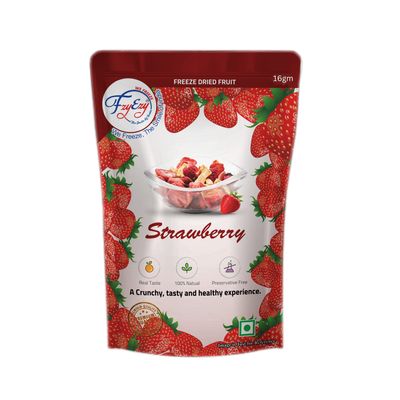 FZYEZY Natural Freeze-dried Strawberry Fruit for Kids and Adults | Camping Vegan Dried Healthy Fruits | Survival Food | Pantry Groceries dehydrated Snacks | (Strawberry Slice | 16 gm)