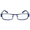 TIZIANO Full Rim Metal Reading Glasses with Spring Hinge (Model: Ditto VX-101 Blue +3.00 with Rectangular Eyeshape) view 3