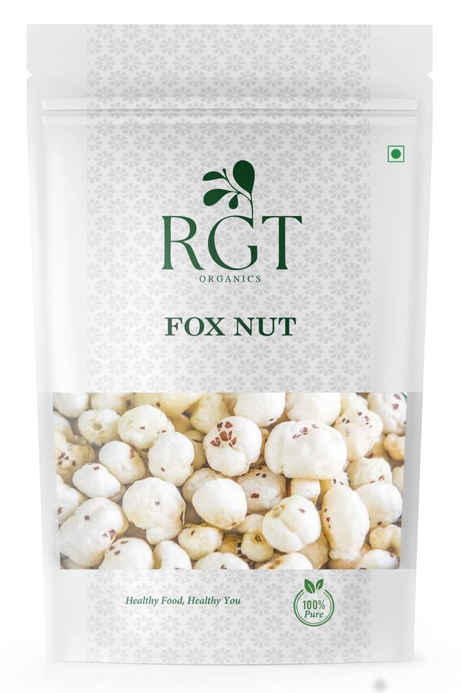 RGT Organics Phool Makhana 50Gm | Lotus Seeds | Deluxe Size Fox Nut | Gorgon Nut Puffed Kernels