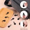 10pcs Zipper Pull Replacement, Detachable Metal Zipper Pull Kit Heart Shaped Zipper Pulls for Coats Backpacks Jackets Pants Jeans Suitcase Purses Handbags (Black) view 4