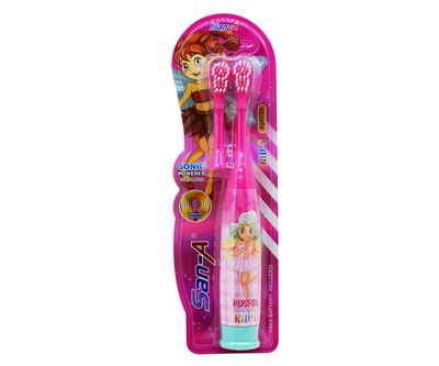 Asera Kids Girls Cartoon Printed Extra Soft Electric Battery Powered Toothbrush for Boy Kids (1Pcs)