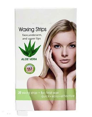 Beautiful Line Waxing Strips Face, Underarm And Upper Lips | All Skin Type | 20 Waxing Striprs + 1pcs finish Wipes| Quick, Easy, Effective (ALOE VERA)