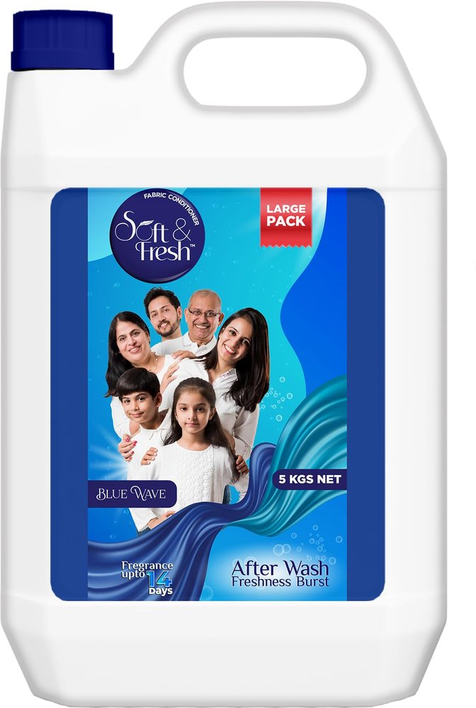 Soft & Fresh Blue Wave 5L Fabric Conditioner Softener - for Laundry/Large Family Pack