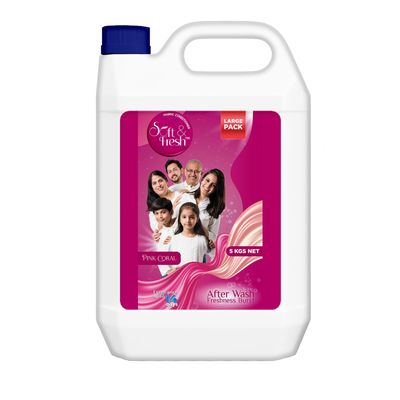 Soft & Fresh Pink Coral 5L Fabric Conditioner Softener - for Laundry/Large Family Pack