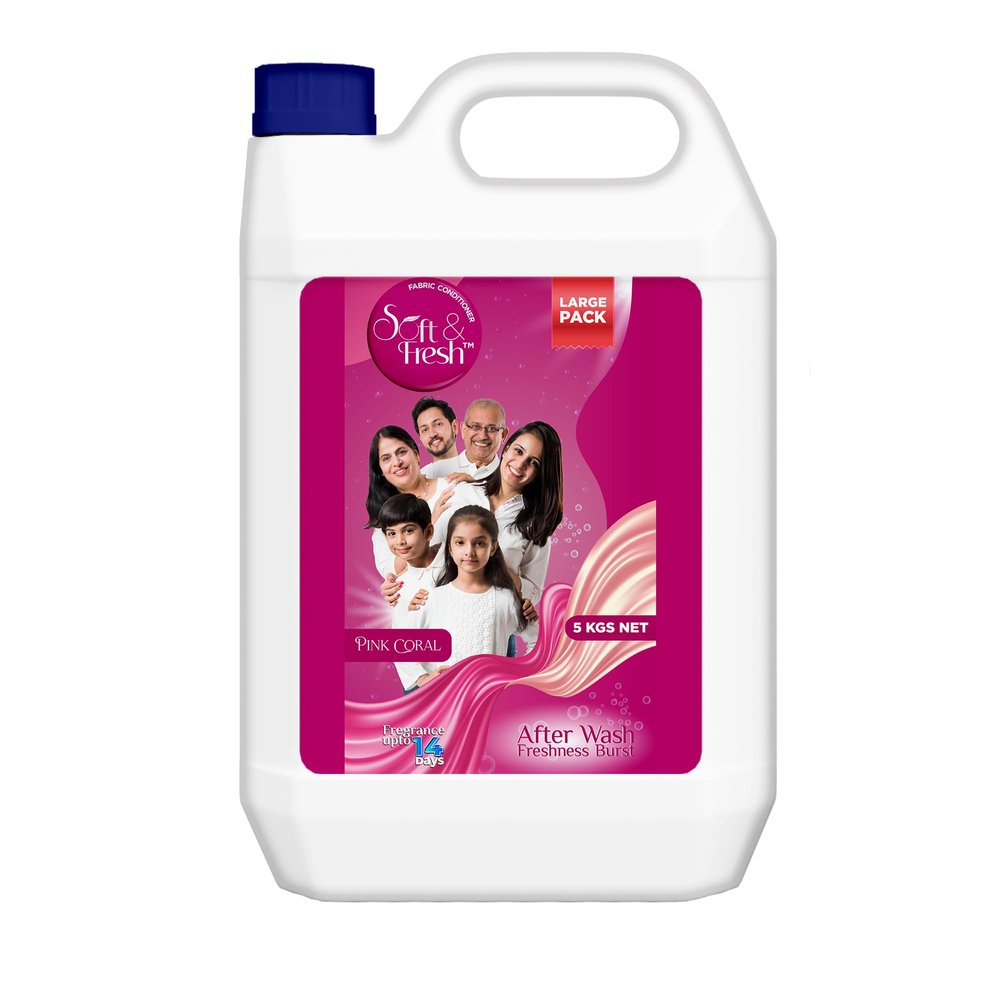 Soft & Fresh Pink Coral 5L Fabric Conditioner Softener - for Laundry/Large Family Pack