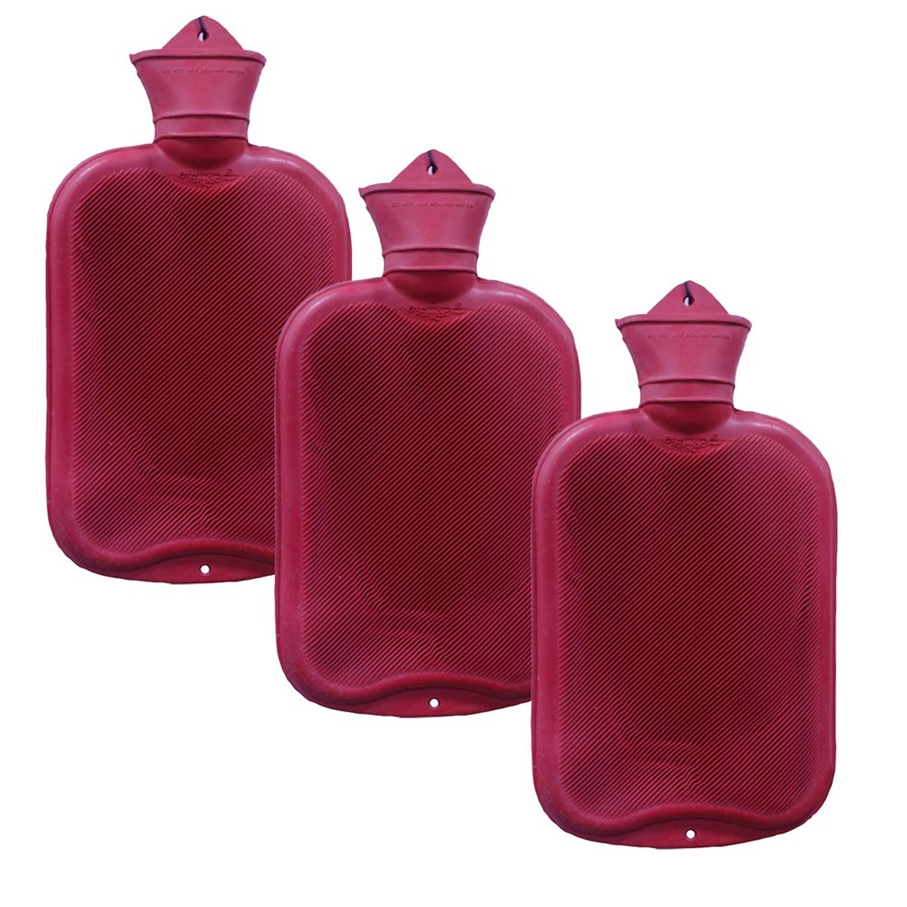 Duckback Hot Water Bag for Pain Relief  Leak-Proof Rubber Bottle for Back, Neck & Muscle Pain Therapy (2Ltr, Pack of 3)