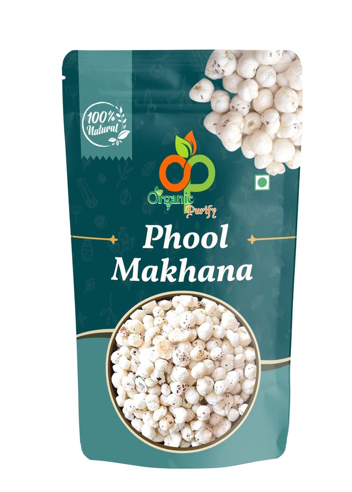 Organic Purify Regular Phool Makhana - Pop/Gorgon Nut Puffed Kernel (Lotus Seeds) Grade - Big Size. 400g