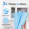 Embuer Reusable Non-Woven All Purpose Kitchen Towel Roll - 3 x 80 Pulls (Blue) | Washable Kitchen Wipes Roll Fast Absorbent, Quick Dry, for Cleaning view 2