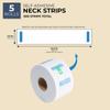 ClubComfort Pro Disposable Neck Ruffle Roll Paper Strip Tissue for Salon Beauty Barbers, Blue view 4