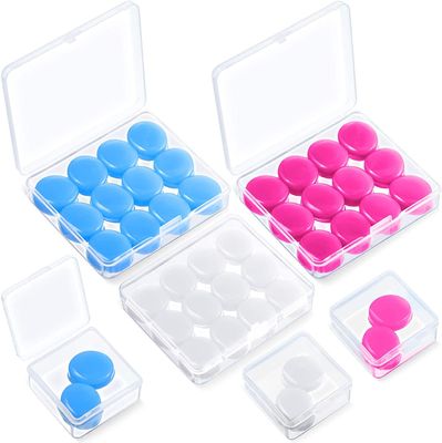 21 Pairs Ear Plugs for Sleeping Soft Reusable Moldable Silicone Earplugs Noise Cancelling Earplugs, Sound Blocking,Ear Plugs with Case for Swimming, Concert,Airplane(Blue,White, Pink)