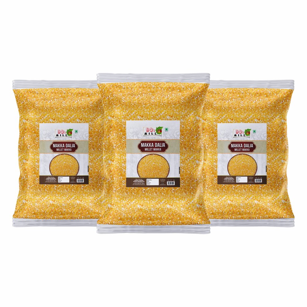 Diwali Sale Rajasthani Corn Makka Maize Daliya|Broken Maize Porridge/Daliya/Khichdi/Daliya-5940g(1980g*3Pkt) Great Indian Festival