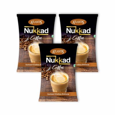 ATLANTIS 3 In 1 Nukkad Bag Instant Coffee Premix Dry Powder 3 Kg For Vending Machine