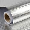 DIOXIT Kitchen Aluminium Silver 3D foil Stickers Kitchen Wallpaper, Oil Proof Waterproof Heat Resistant Big Size Aluminium Sheet for Kitchen (3D Silver Foil 60 X 200 CM 1 Unit) view 2