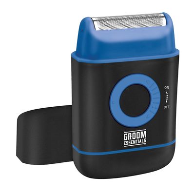 Groom Essentials Travel Foil Shaver for Men | Pop-Up Precision Beard Trimmer for Men | Mens Electric Shaver | Electric Razor for Men | Electric Shavers for Men | Rotating On/Off Switch | Batt-Operated