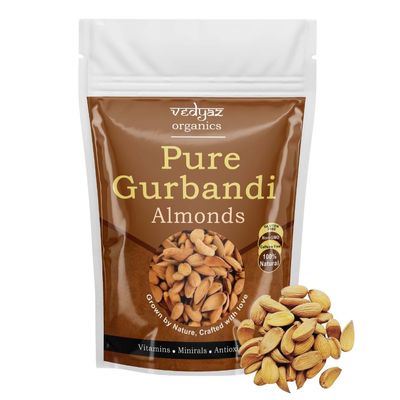 Vedyaz Organics 100% Pure Afghan Gurbandi Badam/Almonds/Choti Giri (250 g (Pack of 1))