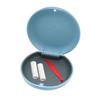 Dentosmile Slim Aligner Case with Silicone layer / Dental Orthodontic Retainer Box - Combo Pack Including (1 Case, 1 Y-Type Chewies and 1 Retriever with Cotton Bag Carry Case) (Sky Blue Case Combo Pack) view 1