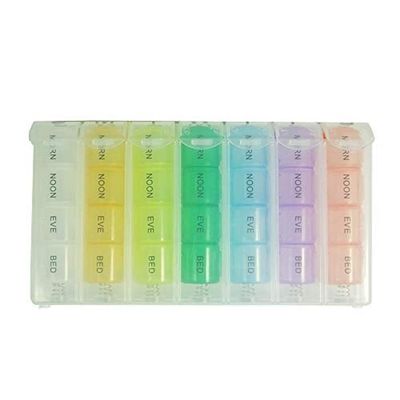Ezyfit Pill Organizer 7 Days Weekly Tablet Medicine Storage Organizer Box - Pack of 1