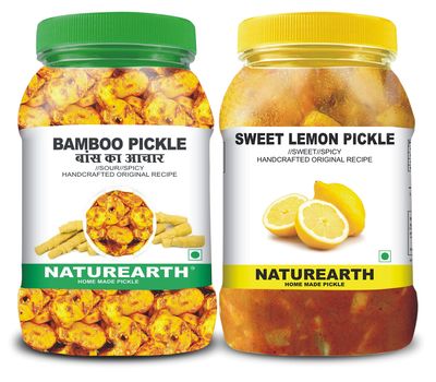 100% Natural Bamboo Pickle &Sweet lemon Pickle (400g) Primium Quality Achar