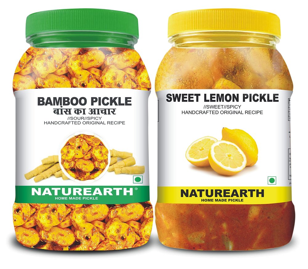 100% Natural Bamboo Pickle &Sweet lemon Pickle (400g) Primium Quality Achar