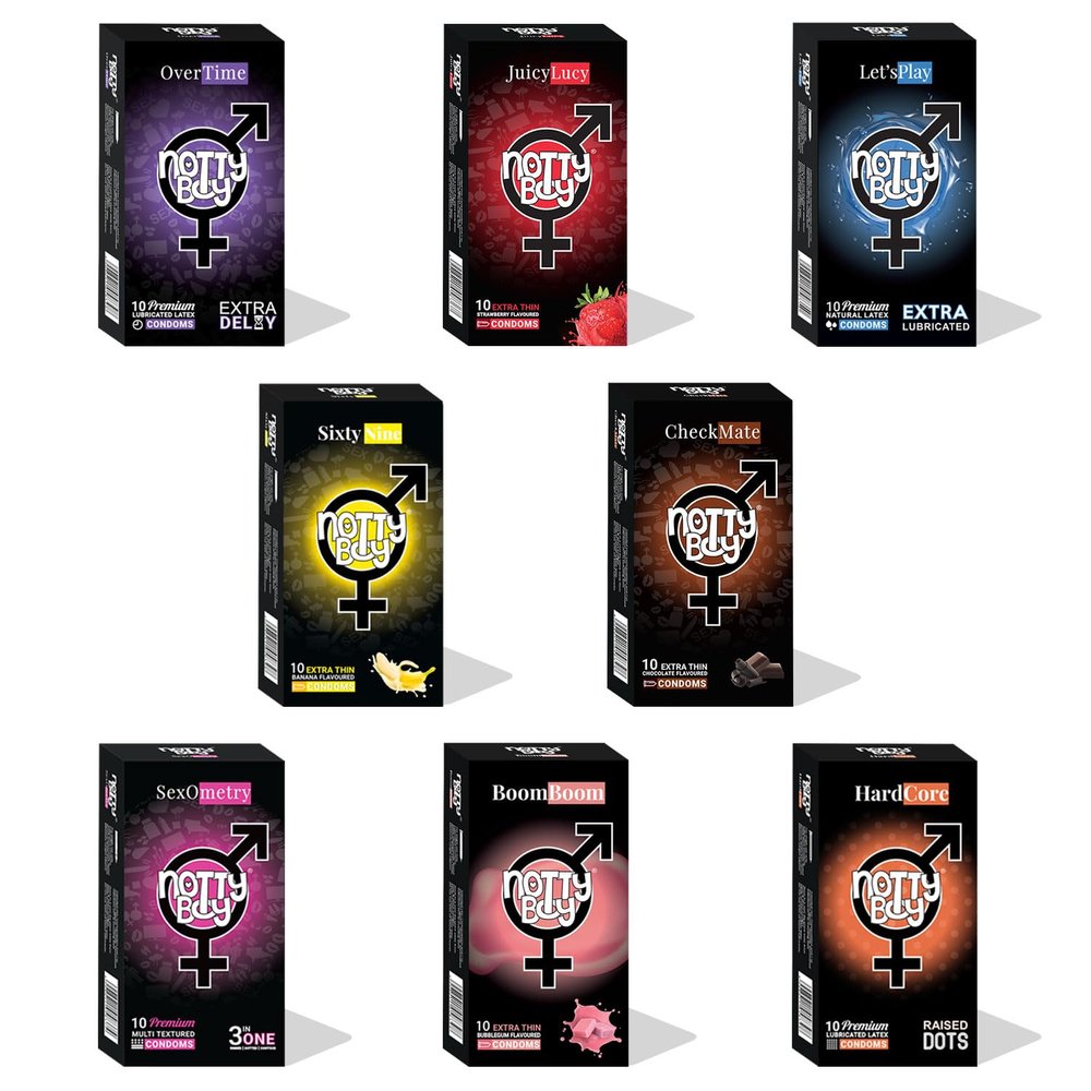 NOTTY BOY Condom Set of 80pcs With 8 different types