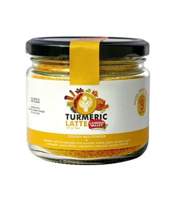 LANGHA VALLEY Turmeric Latte, Golden Milk Powder, Traditional Haldi Doodh Powder | Immunity Booster | 225 Grams