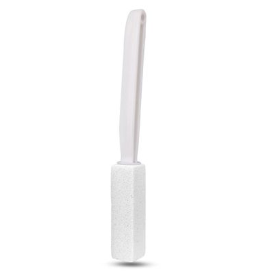 CALANDIS Pumice Stone Toilets Brush with Handle for Rust Grill Feet Care Bath Pool White 20.5Cm