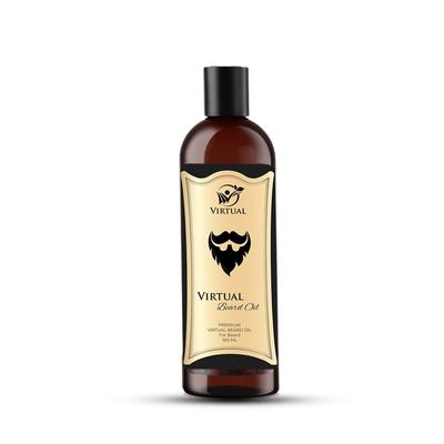 VIRTUAL Beard and Moustache Oil, 100 ml | Non-Sticky, Light Beard Oil for Men|Ideal for daily use | Pleasant Fragrance| Nourishes and Strengthens Beard | Provides Shine to Beard