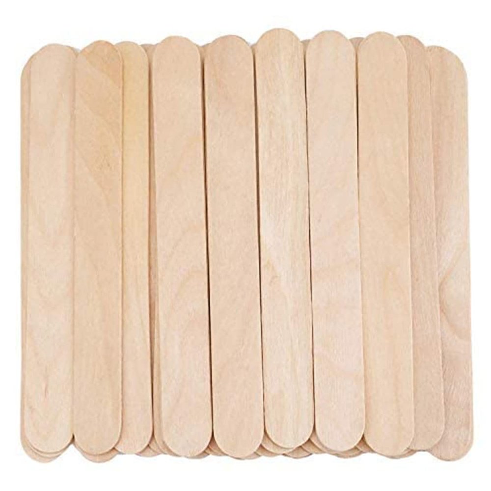 Adbeni Large Wide Wax Sticks | Body Hair Removal Craft Sticks Applicator | Applicator For Legs Face and Small Medium Sizes Eyebrow Professional for Men & Women,Pack of 50 pcs