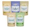 A D Food & Herbs Combo of Jasmine/Marigold/Blue Corn/Chamomile/Calendula Flower Powder Aromatic Edible for Homemade Lattes,Tea Blends,Bath Salts,Face packs & Body packs (250 GMS x Pack of 5) view 1