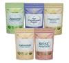 A D Food & Herbs Combo of Jasmine/Rose/Blue Corn/Chamomile/Calendula Flower Powder Aromatic Edible for Homemade Lattes,Tea Blends,Bath Salts,Face packs & Body packs (250 GMS x Pack of 5) view 1