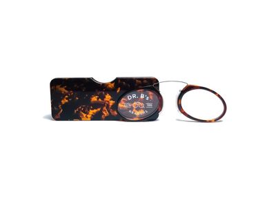 DR. B's Readers Nose Clip Reading Glasses | Universal Pod Case for Men & Women | Reduce Eye Strain & Fatigue | Lightweight Clear & Scratch Resistant Presbyopic Eyeglasses Reader(Tortoise shell +2.00)