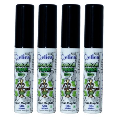 Qelica Paan Magahi Mouth Freshener Spray For Instant Fresh Breath | Oral Hygiene | Sugar Free | Longlasting Freshness Pack Of 4 (12gram)