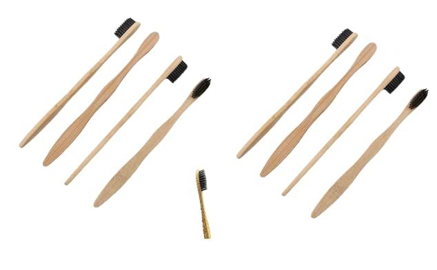 Aree Happy Mouth Happy Earth Slim Bamboo manual Toothbrushes (Pack of 8)